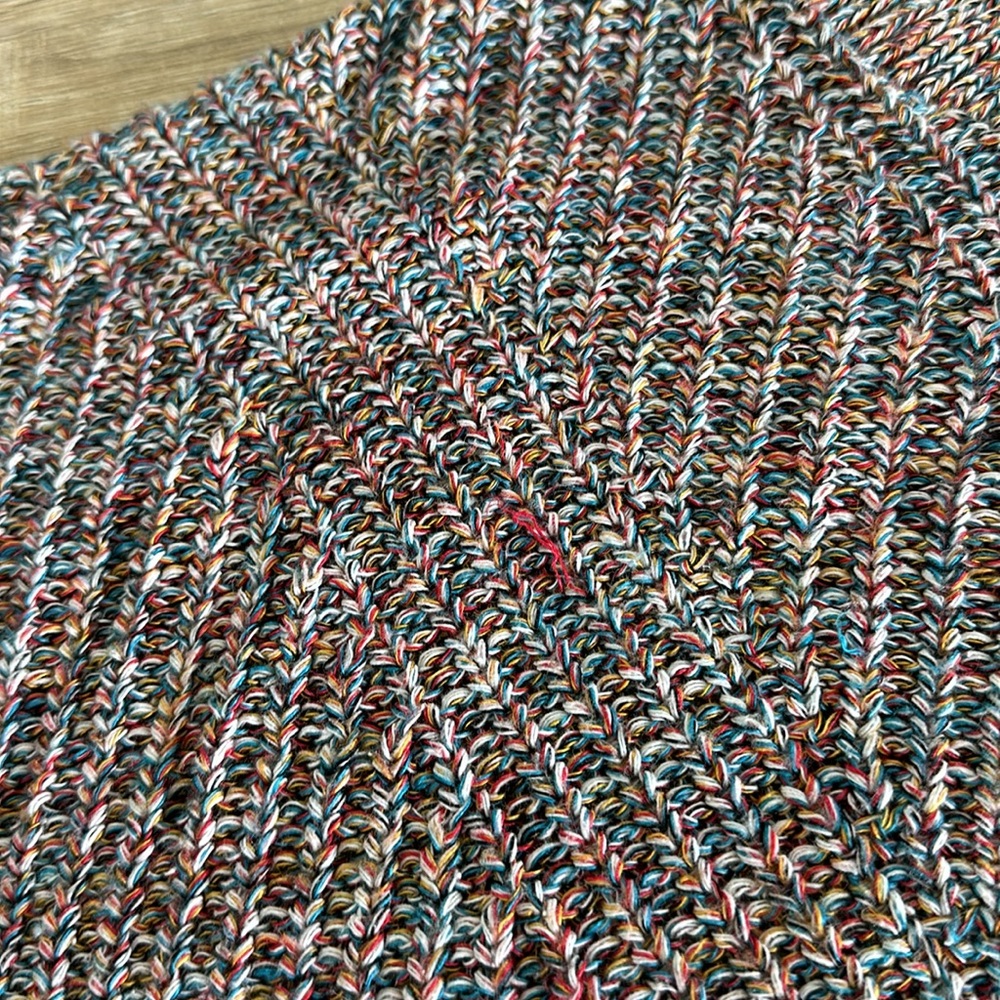 Express Multicolor Cable Knit Cutout Sweater - image 8